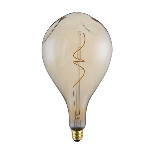 [8055681812536] Lampadina LED Dorata Bumped XXL Pera A165 filamento curvo a Spirale
