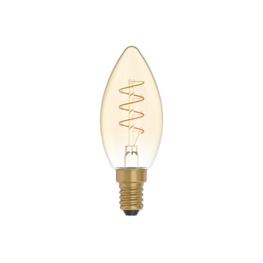 [8057971910090] Lampadina LED Dorata Carbon Line filamento a spirale Candela C35