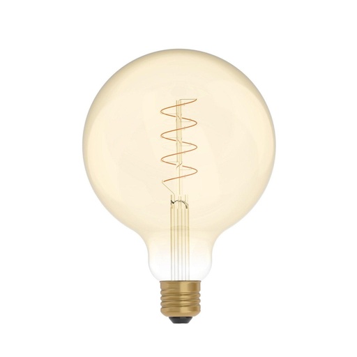 [8057971910151] Lampadina LED Dorata Carbon Line filamento a spirale Globo G125 4W