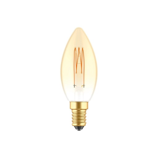 [8057971910168] Lampadina LED Dorata Carbon Line filamento verticale Candela C35