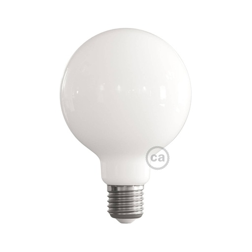 [8055681813502] Lampadina LED Milky Globo G95 7W 806Lm E27 2700K Dimmerabile