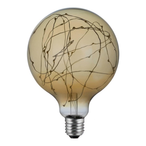[8055681814950] Lampadina LED Milleluci Dorata Globo G125 2W 40Lm E27 2000K
