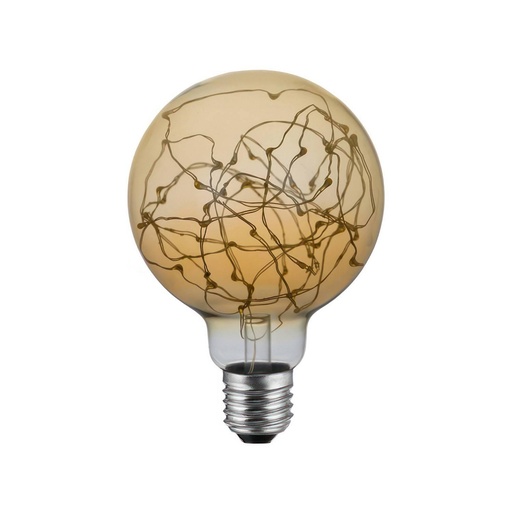 [8055681814967] Lampadina LED Milleluci Dorata Globo G95 2W 40Lm E27 2000K