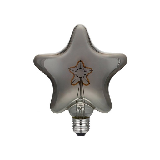 [8055681815018] Lampadina LED Smoky Stella con filamento a Stella 3W 90Lm E27 2000K