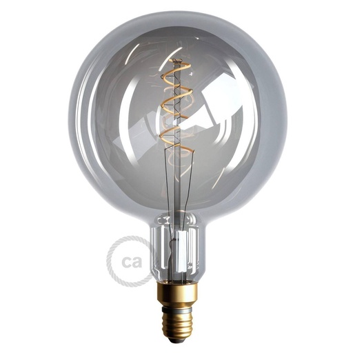 [8055681814530] Lampadina LED Smoky XXL Globo G200 filamento Curvo a Spirale 5W 80Lm
