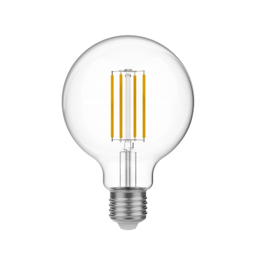 [8050997700126] Lampadina LED Trasparente Globo G95 7W 806Lm E27 2700K Dimmerabile -
