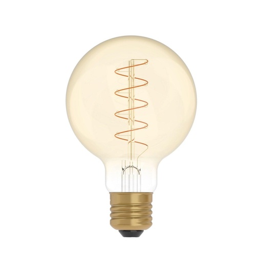 [8057971910137] Lampadina LED Dorata Carbon Line filamento a spirale Globo G80 4W