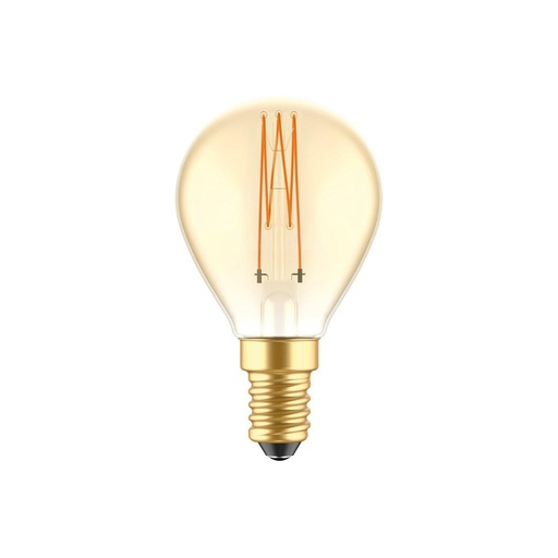 [8057971910175] Lampadina LED Dorata Carbon Line filamento verticale Mini globo G45