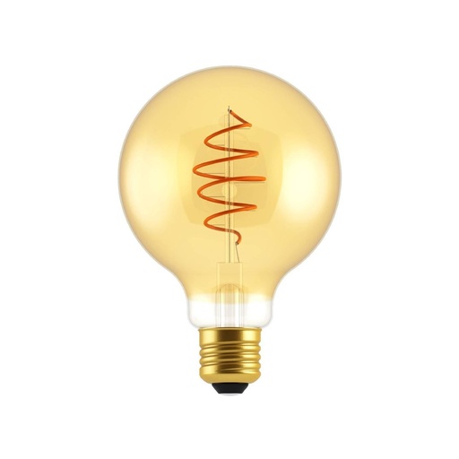 [8055681814189] Lampadina LED Dorata Globo G95 Linea Croissant con filamento a