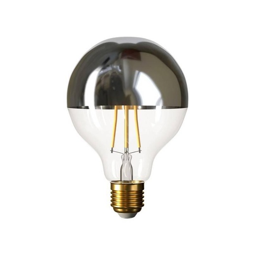 [8055681814745] Lampadina LED Mezza Sfera Argento Globo G95 7W 730Lm E27 2700K