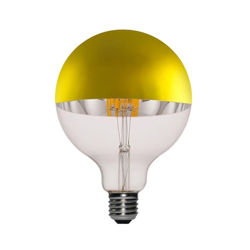 [8055681815605] Lampadina LED Mezza Sfera Oro Globo G125 7W 806Lm E27 2700K