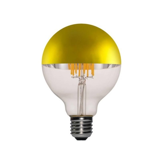 [8055681815599] Lampadina LED Mezza Sfera Oro Globo G95 7W 730Lm E27 2700K Dimmerabile