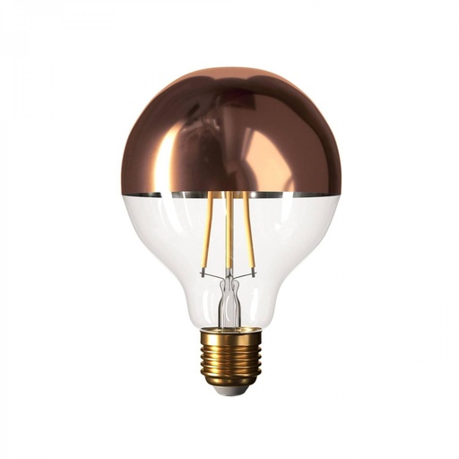 [8055681814752] Lampadina LED Mezza Sfera Rame Globo G95 7W 730Lm E27 2700K