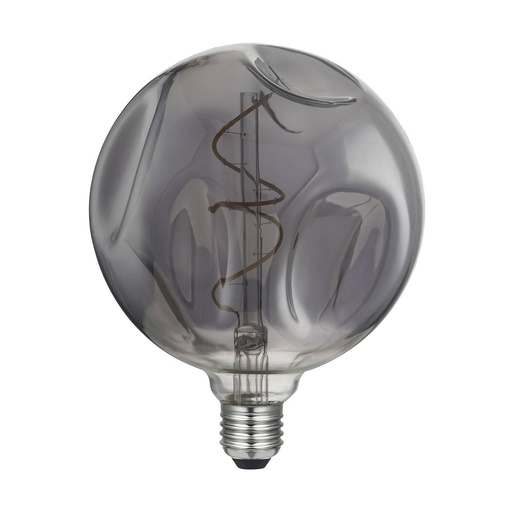 [8055681811379] Lampadina LED Smoky Bumped Globo G140 filamento a Spirale 5W 150Lm