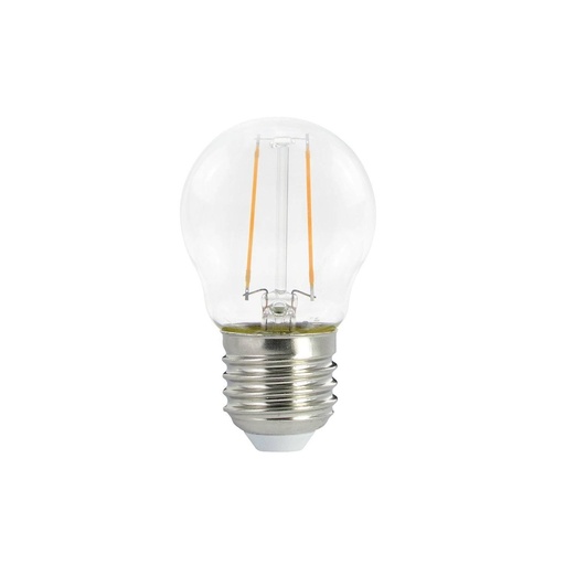 [8055681816350] Lampadina LED Trasparente Globetta G45 Decorativa 1,4W 136Lm E27 2700K