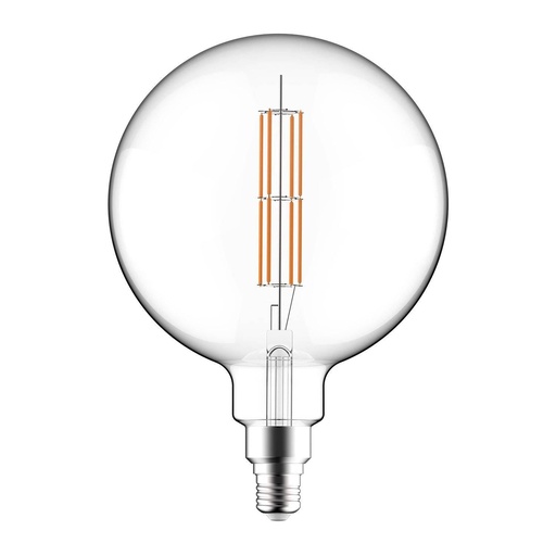 [8055681815803] LED Bulb Transparent XXL Globo G200 Double Filament Straight 12W