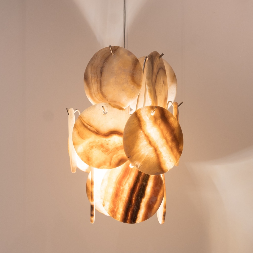 Pendant Lamp - Alabaster - S - Amber - Zenza