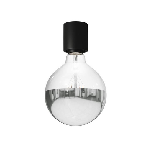 [8,051E+12] Applique con lampadina a vista mezza sfera argento - Waterproof IP44