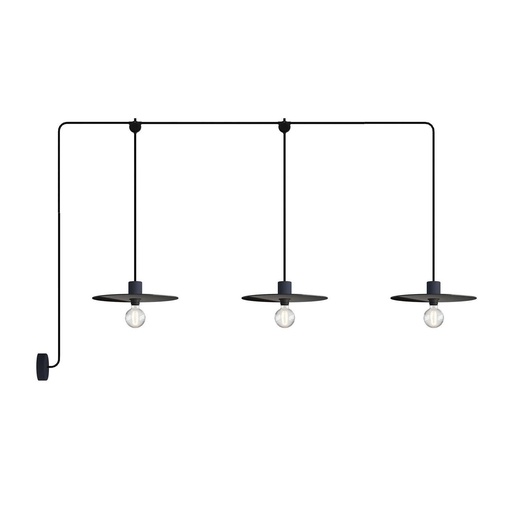 [8,051E+12] E-Snake EIVA Lampada da esterno IP65 a 3 luci con rosone e paralumi