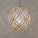 Pendant Lamp - Ball - Circles - M - Silver - Zenza