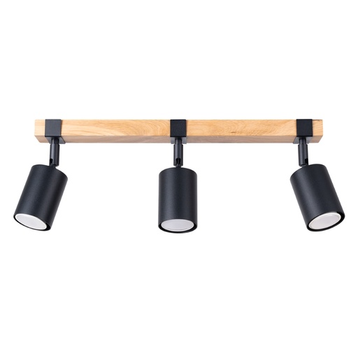[SL.1345] Lampada da soffitto FAGER 3 nera
