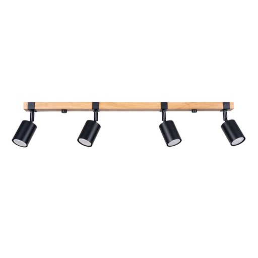 [SL.1346] Lampada da soffitto FAGER 4L nera