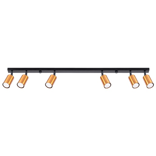 [SL.1380] Ceiling lamp WINX 6L black/cooper