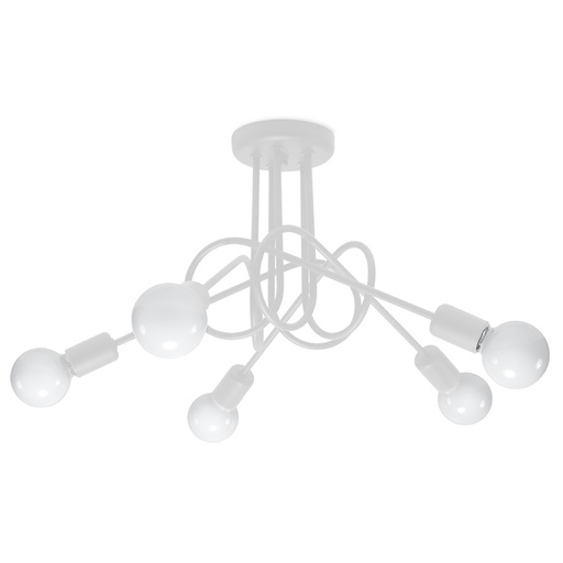 [SL.1432] Lampadario LOOP 5 bianco