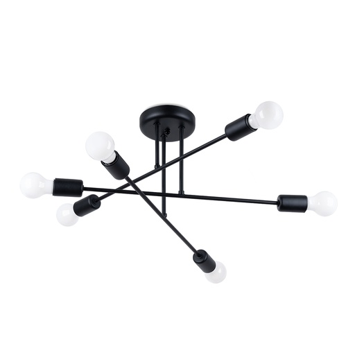 [SL.1453] Lampadario NORAH 6R nero