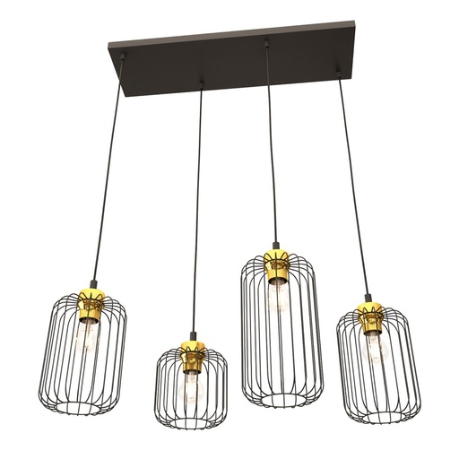 [1364/4] Lampada a sospensione Vander 4 Bl Gold
