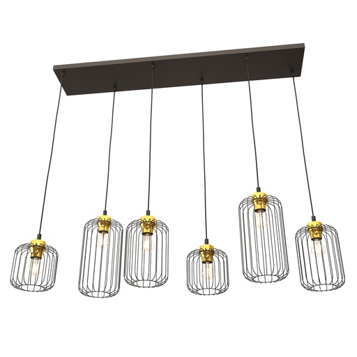 [1364/6] Lampada a sospensione Vander 6 Bl Gold