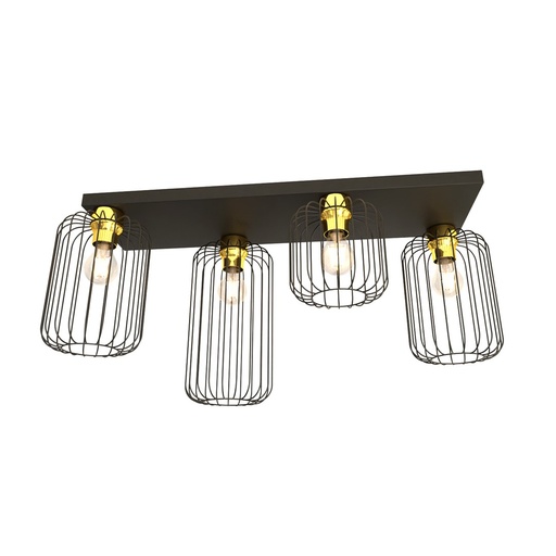 Lampada da soffitto Barn 4 Bl Gold
