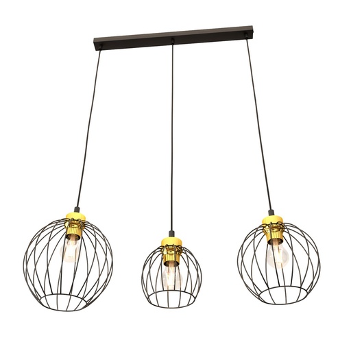 [1368/3] Lampada a sospensione Nando 3 Bl Gold