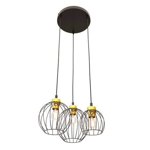 [1368/3PREM] Lampada a sospensione Nando 3Prem Bl Gold