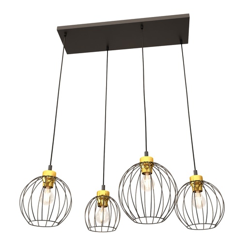 [1368/4] Lampada a sospensione Nando 4 Bl Gold