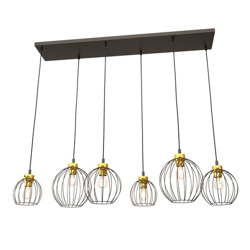 [1368/6] Lampada a sospensione Nando 6 Bl Gold