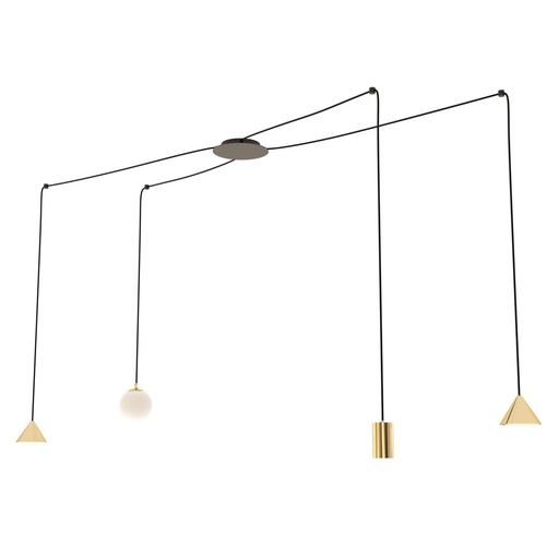 Lampada a sospensione Fuji 4 Gold