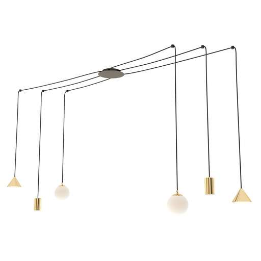 Lampada a sospensione Fuji 6 Gold
