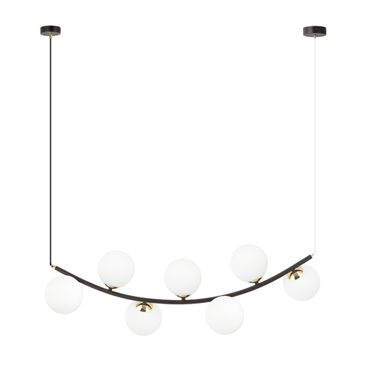 [1298/7] Lampada a sospensione Ritz 7 Bl Opal