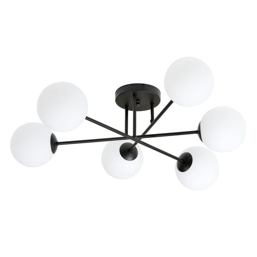[1232/6] Lampada da soffitto Roma 6 Bl Opal