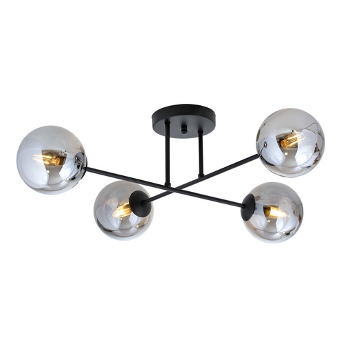 [1245/4] Lampada da soffitto Roma 4 Bl Grafit