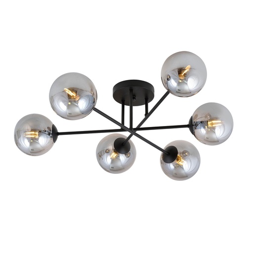 [1245/6] Lampada da soffitto Roma 6 Bl Grafit