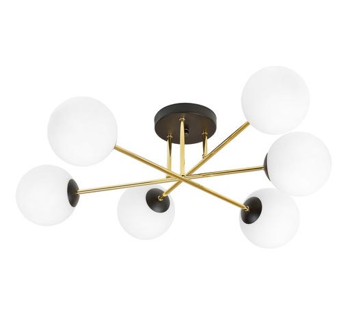[1233/6] Lampada da soffitto Magnum 6 Bl Opal