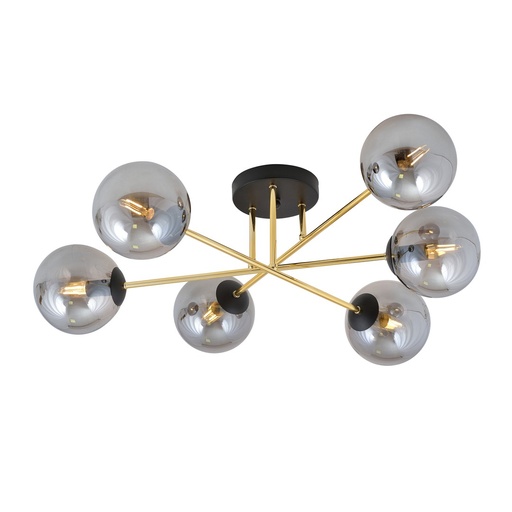 [1269/6] Lampada da soffitto Magnum 6 Bl Grafit