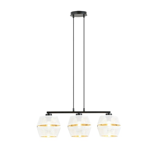 [1182/3] Lampada a sospensione  Piano 3 White/Gold 
