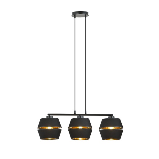 [1183/3] Lampada a sospensione  Piano 3 Black/Gold 