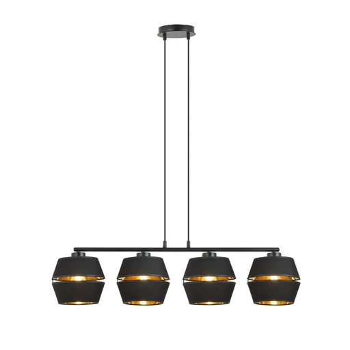 [1183/4] Lampada a sospensione  Piano 4 Black/Gold 