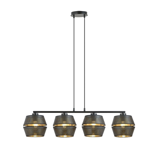 [1185/4] Lampada a sospensione  Malia 4 Black/Gold 