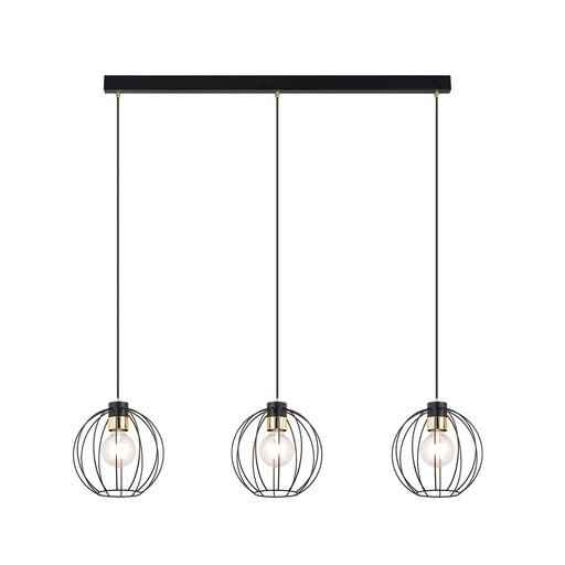 Lampada a sospensione Gino 3 Black/Gold