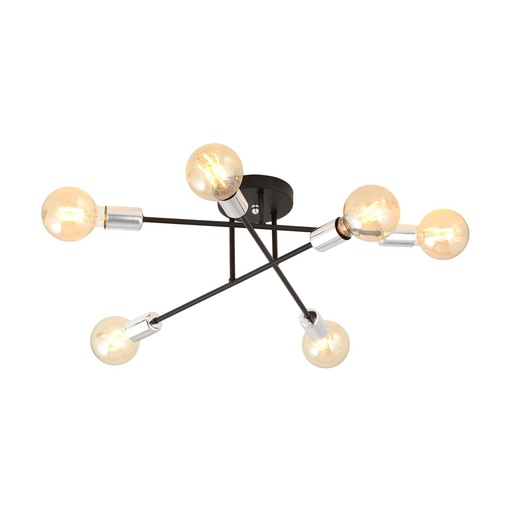 [1174/6B] Lampada da soffitto Veken 6B Silver
